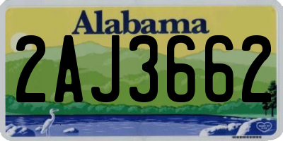 AL license plate 2AJ3662