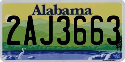 AL license plate 2AJ3663