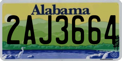 AL license plate 2AJ3664