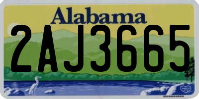 AL license plate 2AJ3665