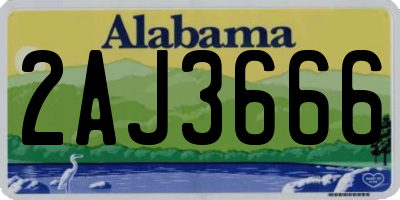 AL license plate 2AJ3666