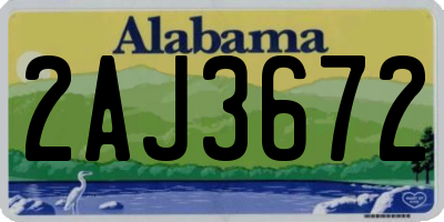 AL license plate 2AJ3672