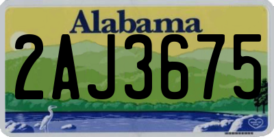 AL license plate 2AJ3675