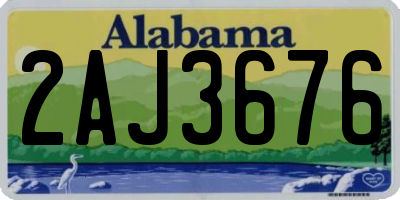 AL license plate 2AJ3676