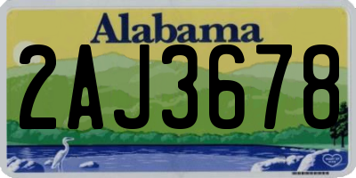 AL license plate 2AJ3678