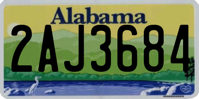 AL license plate 2AJ3684