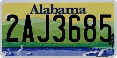 AL license plate 2AJ3685