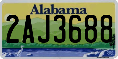AL license plate 2AJ3688