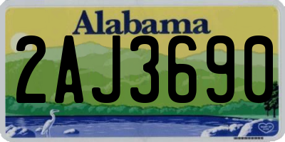 AL license plate 2AJ3690