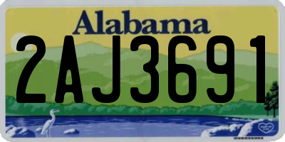 AL license plate 2AJ3691