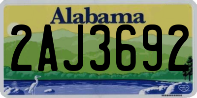 AL license plate 2AJ3692