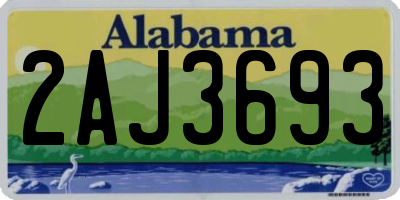 AL license plate 2AJ3693