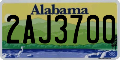 AL license plate 2AJ3700