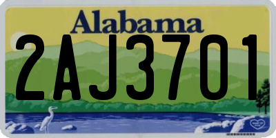 AL license plate 2AJ3701