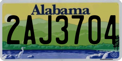 AL license plate 2AJ3704