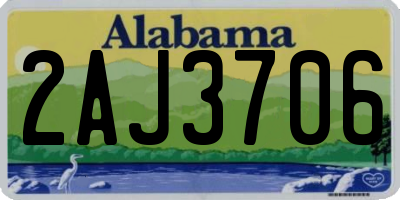 AL license plate 2AJ3706