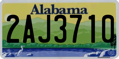 AL license plate 2AJ3710