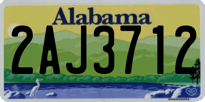 AL license plate 2AJ3712
