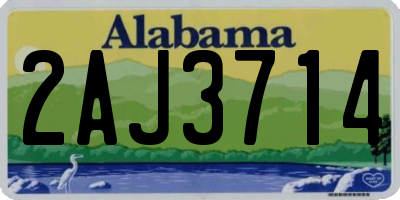 AL license plate 2AJ3714