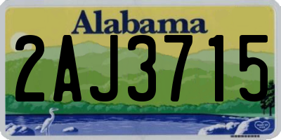 AL license plate 2AJ3715