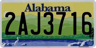 AL license plate 2AJ3716