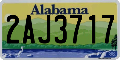 AL license plate 2AJ3717