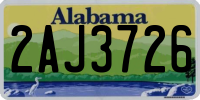 AL license plate 2AJ3726