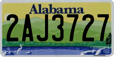 AL license plate 2AJ3727