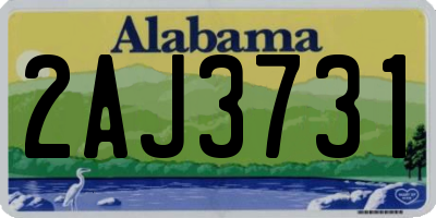 AL license plate 2AJ3731