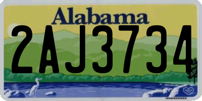 AL license plate 2AJ3734