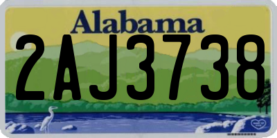 AL license plate 2AJ3738