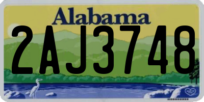 AL license plate 2AJ3748