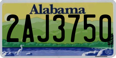 AL license plate 2AJ3750