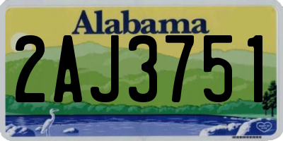 AL license plate 2AJ3751