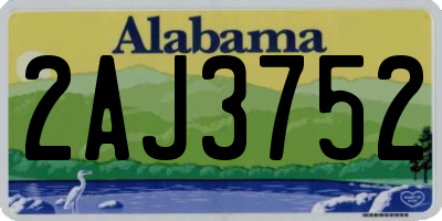 AL license plate 2AJ3752