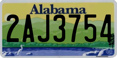 AL license plate 2AJ3754