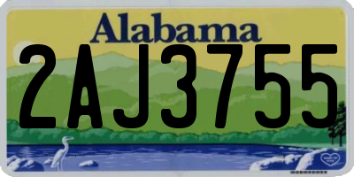 AL license plate 2AJ3755
