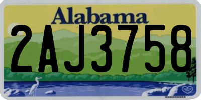 AL license plate 2AJ3758