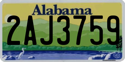 AL license plate 2AJ3759