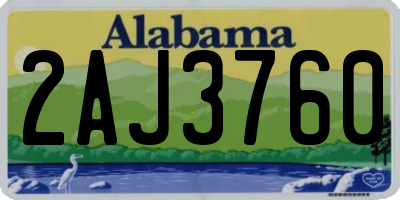 AL license plate 2AJ3760