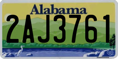 AL license plate 2AJ3761