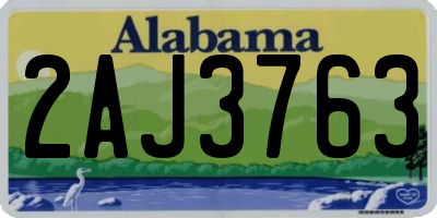 AL license plate 2AJ3763