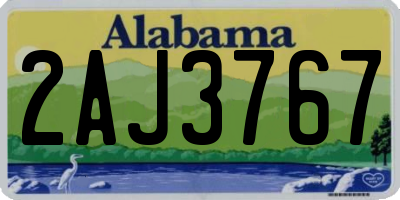 AL license plate 2AJ3767