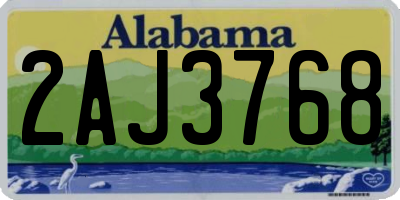 AL license plate 2AJ3768