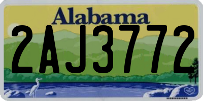 AL license plate 2AJ3772