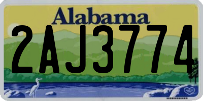 AL license plate 2AJ3774