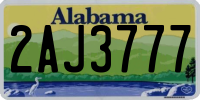 AL license plate 2AJ3777