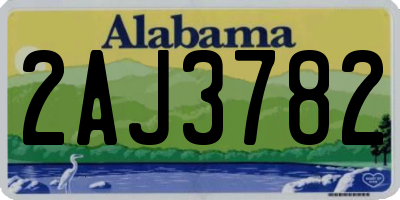 AL license plate 2AJ3782