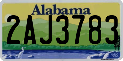 AL license plate 2AJ3783