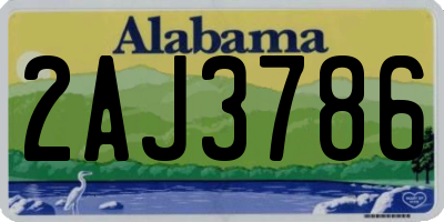 AL license plate 2AJ3786